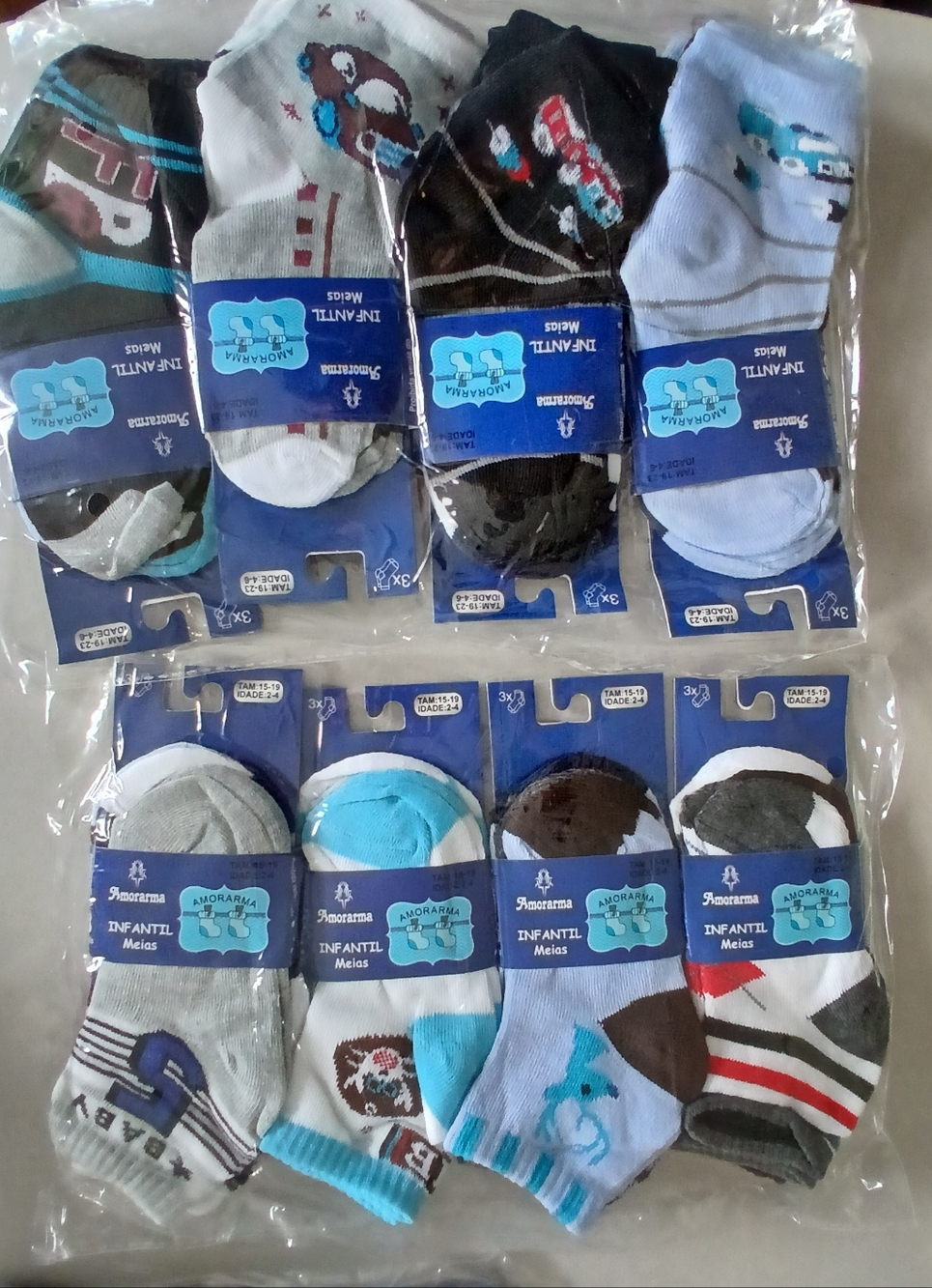 Kids Socks, 2-12 Packs Size 2-4t. & 4-6t Multi Colors And Patterns